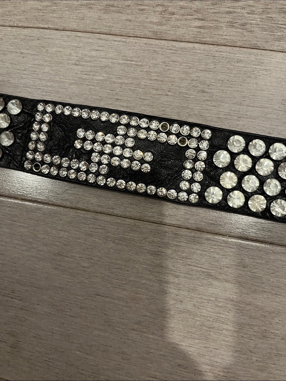 Black Studded Rhinestone Belt - Picture 8 of 8